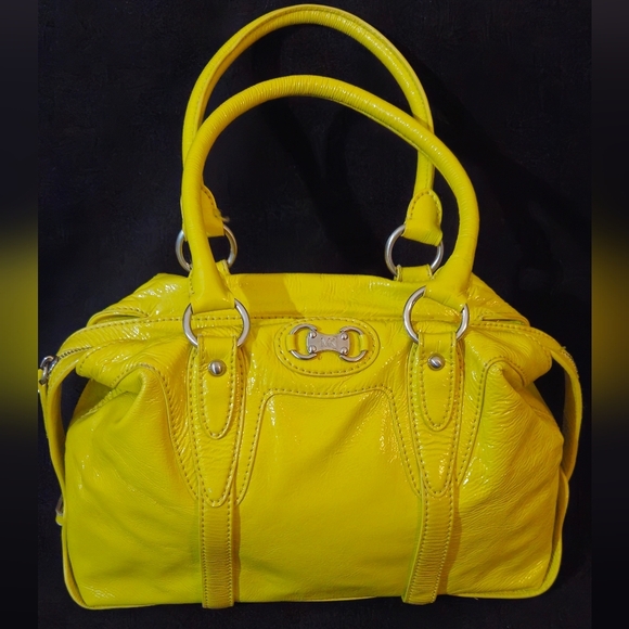 Michael Kors Handbags - Michael Kors Mustard Yellow Patent Leather Satchel Bag